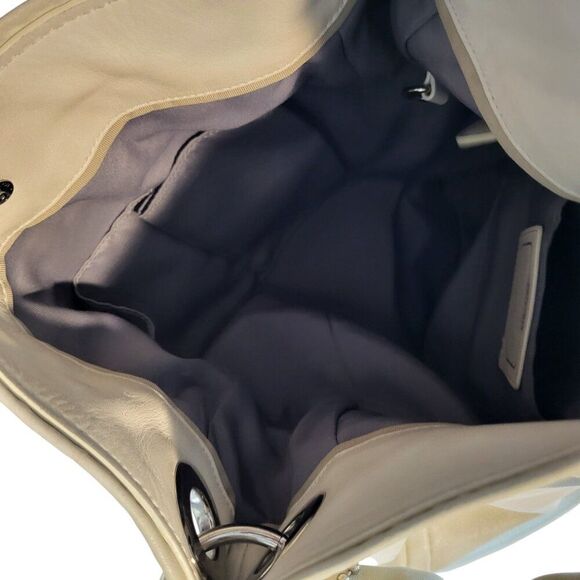 Coach Leather Hobo Shoulder Crossbody Bag Style 13411 Off-White Silver Hardware - Picture 13 of 16